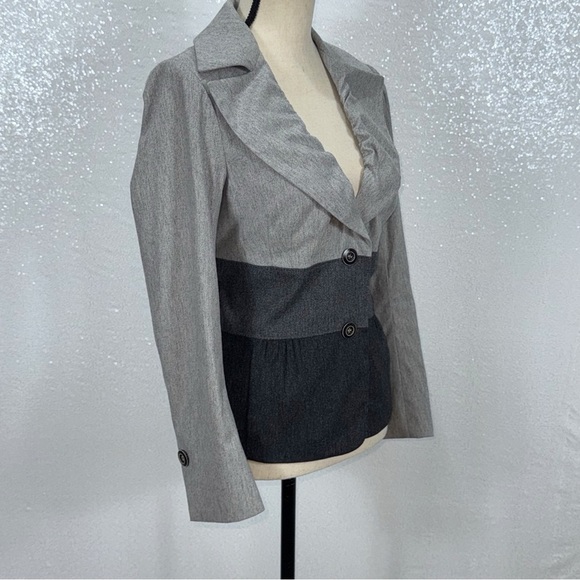 Escada Sport Blazer Women’s Size 36 (US 6) Gray Colorblock Virgin Wool - Picture 11 of 15